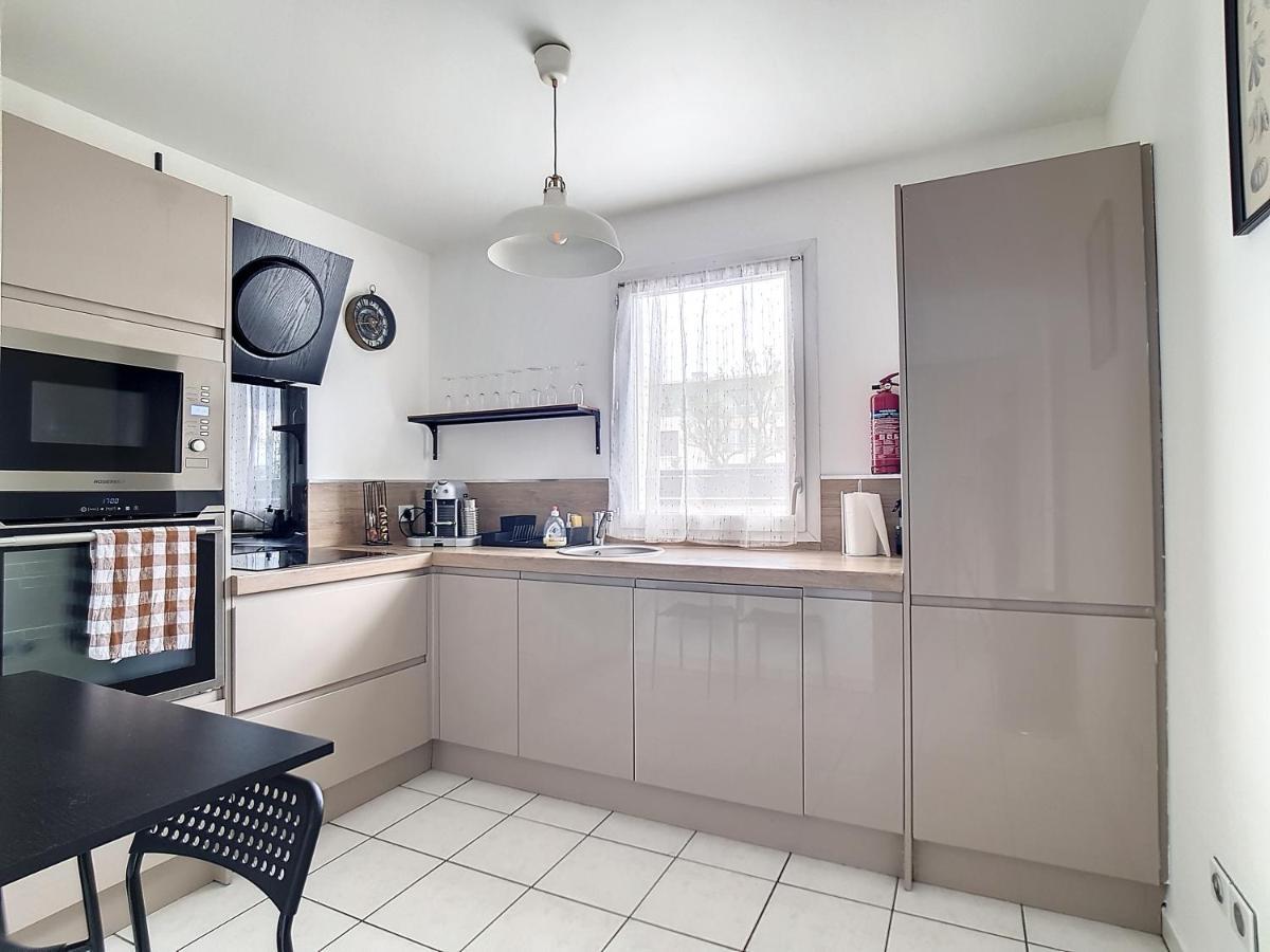 T3 Flat Moderne Sur 2 Etages Metro Parking Free Entrance Autonome Apartment Rouen Bagian luar foto
